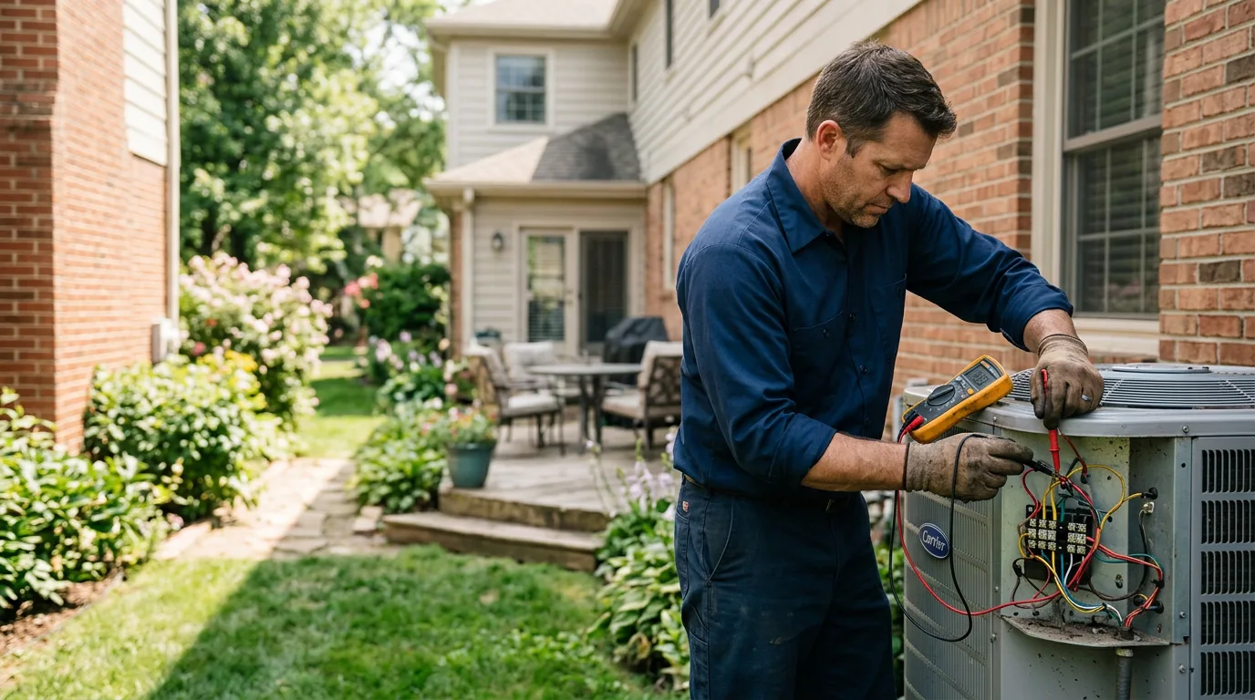 HVAC technician working near Grand Junction, TN